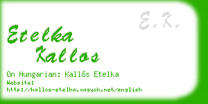 etelka kallos business card